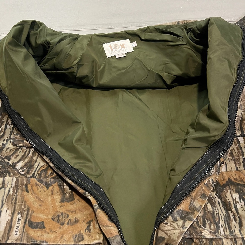 VTG 10X Gore Tex Rainwear Camo Hunt Real Tree Bark‎ Woodland Jacket XL-Tall USA- - Picture 8 of 12